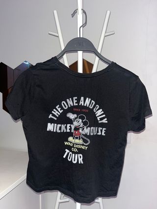 Camiseta Mickey Mouse H&M Negra