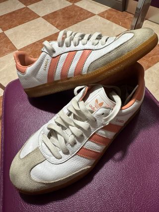 Zapatillas Adidas Samba Blancas y Rosas