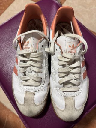 Zapatillas Adidas Samba Blancas y Rosas