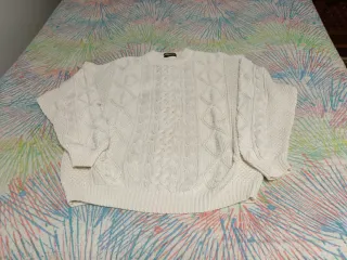 Jersey de punto blanco