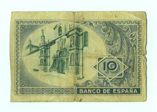 Billete 10 Pesetas Banco de España 1937