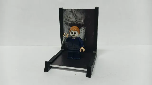 Diorama expositor Michael Myers compatible lego
