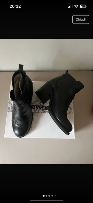 Stivaletti Max Mara Pelle Neri