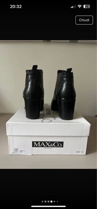 Stivaletti Max Mara Pelle Neri