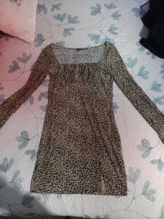 Vestido estampado leopardo talla L