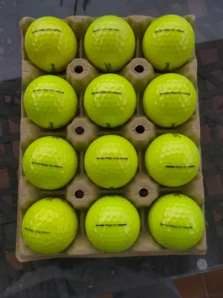 Lote 12 Bolas Golf Titleist Pro V1 Amarillas