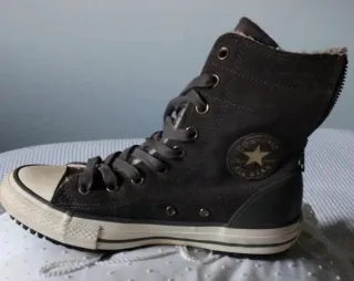 Botas Converse grises con pelo