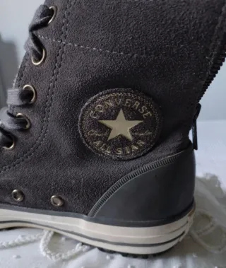 Botas Converse grises con pelo