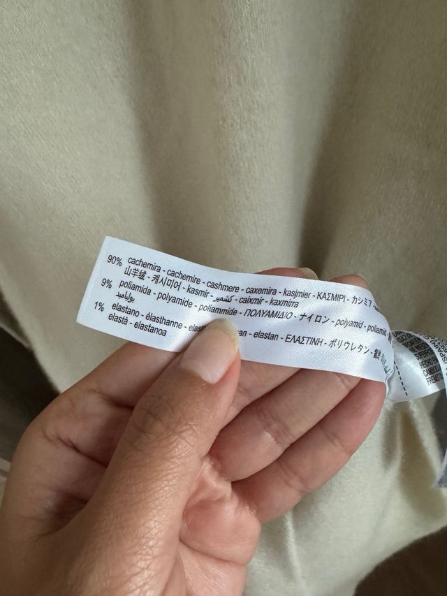 Vestido largo Zara cachemira beige Talla S