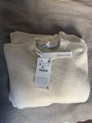 Vestido largo Zara cachemira beige Talla S