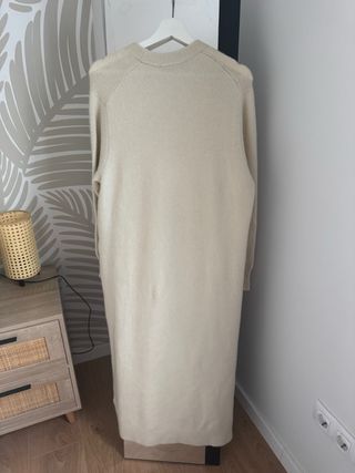 Vestido largo Zara cachemira beige Talla S