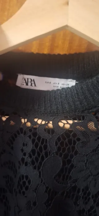 Jersey Zara encaje negro