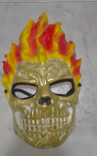 Máscara Halloween Calavera con Llamas