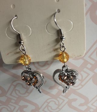 Pendientes Corazón con Piedras 