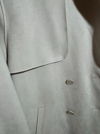 Chaqueta Mango Ante Beige Talla XXL