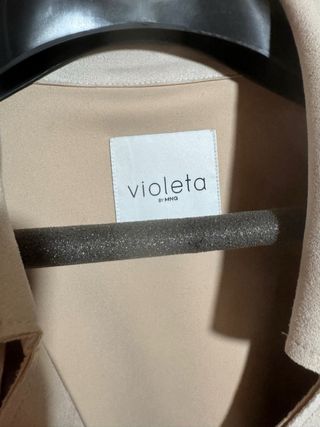 Chaqueta Mango Ante Beige Talla XXL