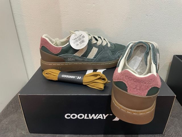 Zapatillas Coolway Goal unisex Verde/Rosa Talla 39
