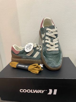 Zapatillas Coolway Goal unisex Verde/Rosa Talla 39