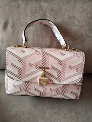 Bolso Guess Rosa y Dorado