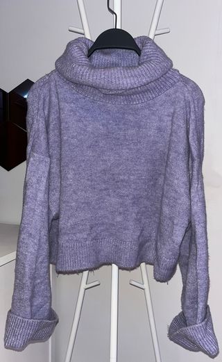 Jersey Easy Wear Cuello Alto Lila Talla Única