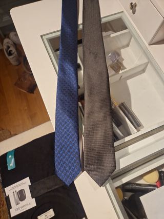 Traje Zara Azul/Gris + 2 Corbatas
