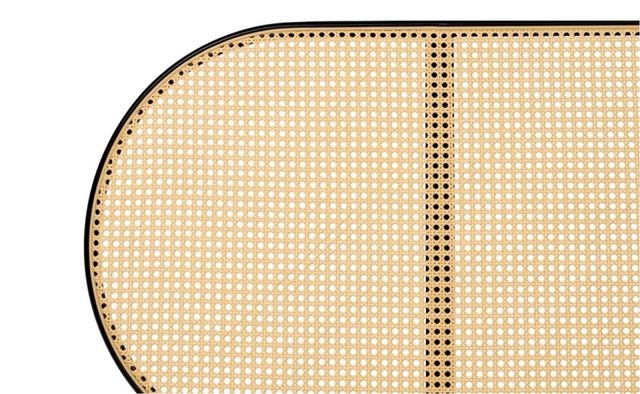 Cama 180x200 Beliani Metal y Ratán