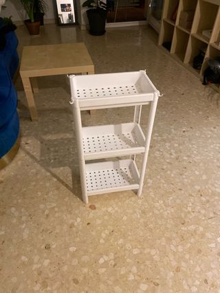 Estantería auxiliar blanca 3 baldas