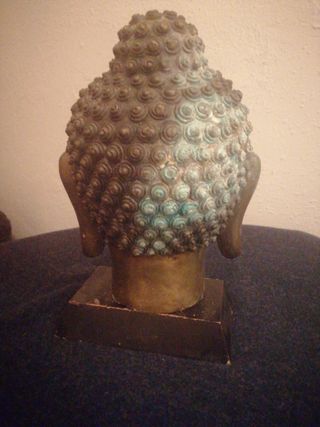 Antigua Cabeza Buda Bronce Pekín