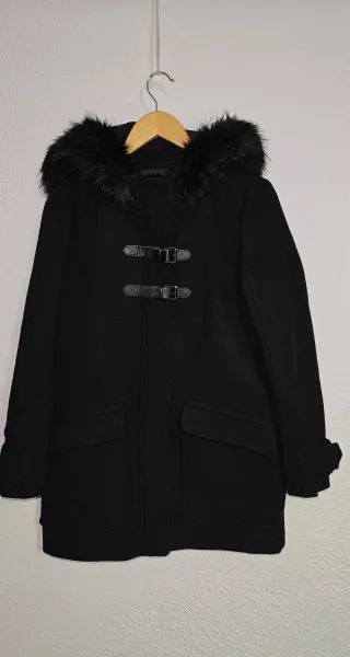 Chaquetón Mango Negro con Capucha Talla S Córdoba 