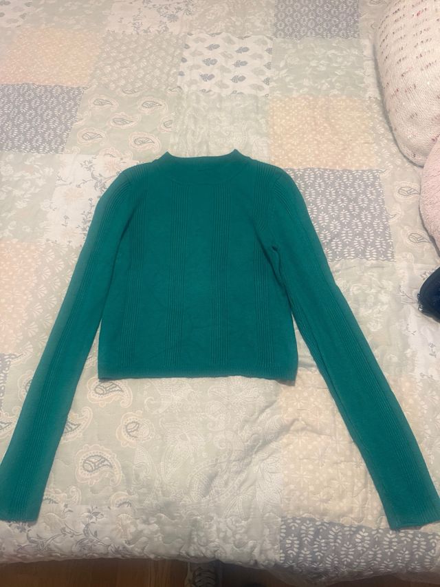 Jersey verde de manga larga