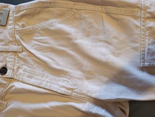 Pantalones cargo crema talla 32 (XS)