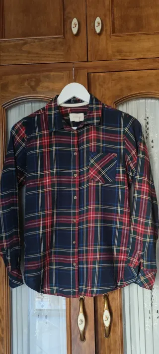 Camisa leñador cuadros azul y rojo