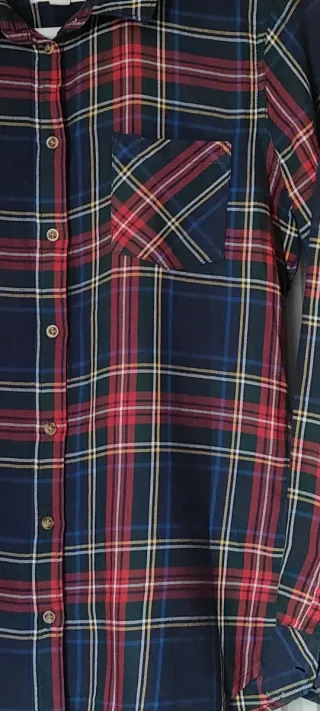 Camisa leñador cuadros azul y rojo