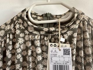 Vestido Mango floral verde nuevo con etiqueta