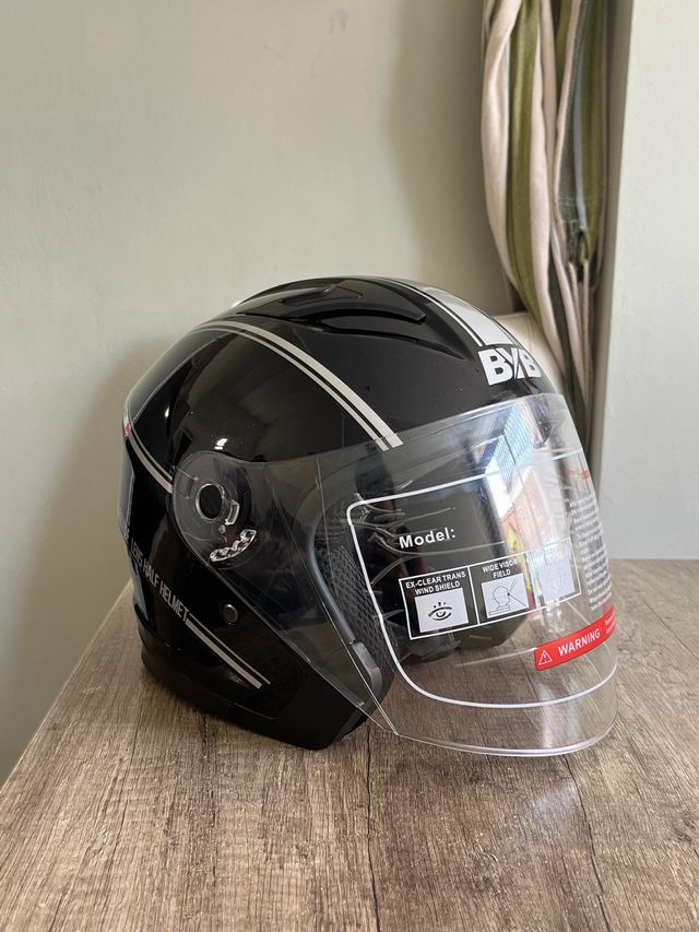 Casco Moto Jet BYB Negro