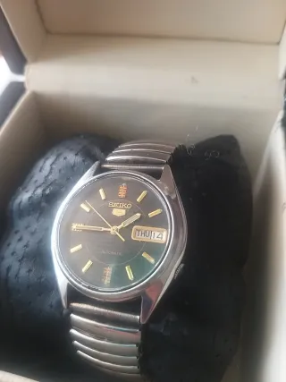 Orologio Seiko Automatico Uomo Nero Oro
