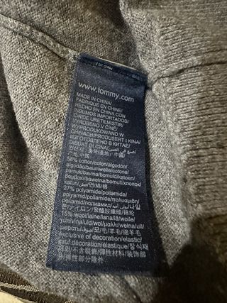 Jersey Lana Tommy Hilfiger Gris Bordado