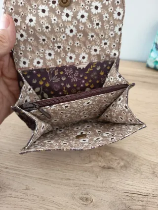Cartera monedero pequeña tela estampada