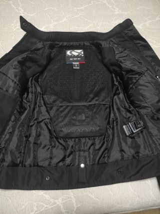 Chaqueta Moto Mujer Negra