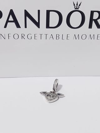 Pandora Charm Corazón Alas Plata