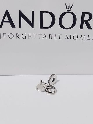 Pandora Charm Corazón Alas Plata
