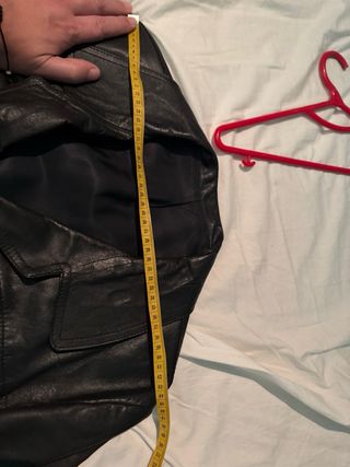 Cazadora cuero hombre negra