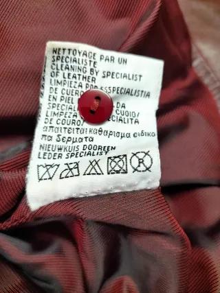 Chaqueta Piel Búfalo Vintage  Roja