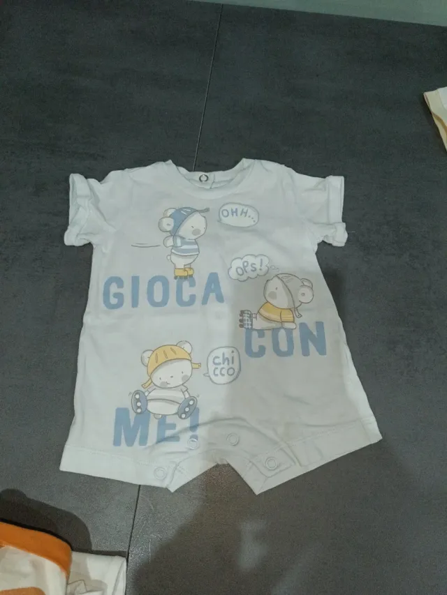 3 Pagliaccetti neonato cotone  0/1 mese