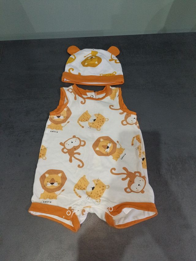 3 Pagliaccetti neonato cotone  0/1 mese