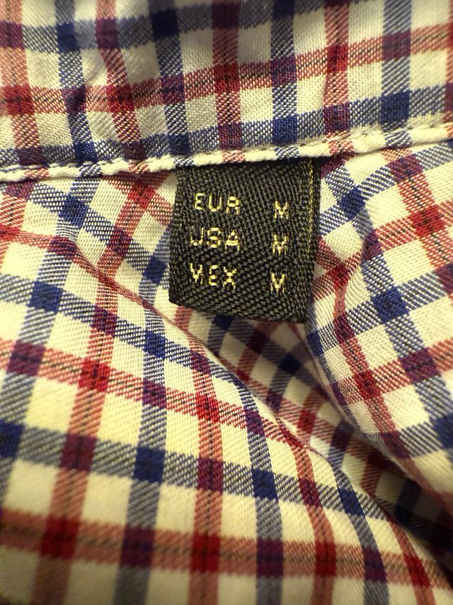 Camisa Massimo Dutti cuadros azul y rojo