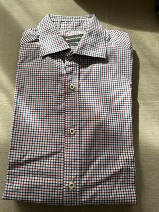 Camisa Massimo Dutti cuadros azul y rojo
