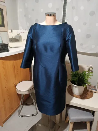 Vestido azul de seda 100% 