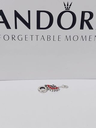 Charm Pandora abanico rojo y corazón