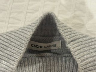 Jersey de punto gris trenzado